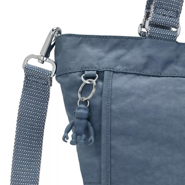 Kipling niebieski pędzel dla obu płci nowa mała torebka typu shopper PXR6L274