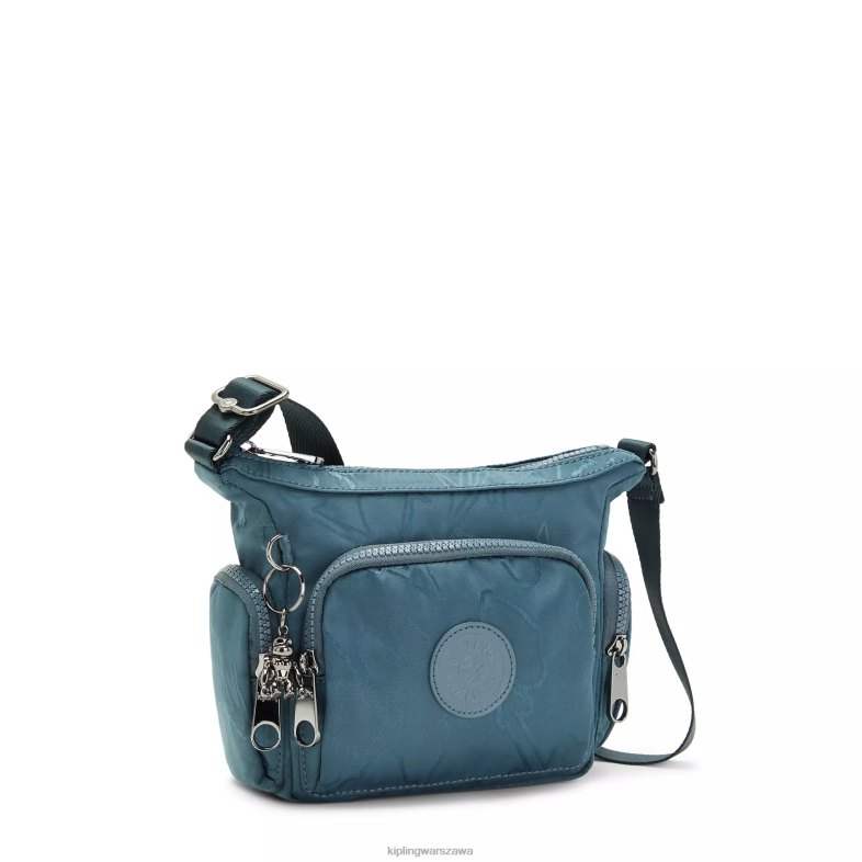 Kipling nocna szarość dla obu płci torebka na ramię gabbie z minidrukiem PXR6L102