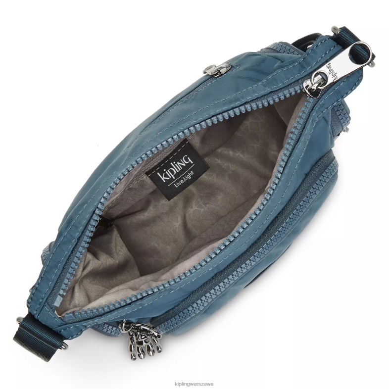 Kipling nocna szarość dla obu płci torebka na ramię gabbie z minidrukiem PXR6L102
