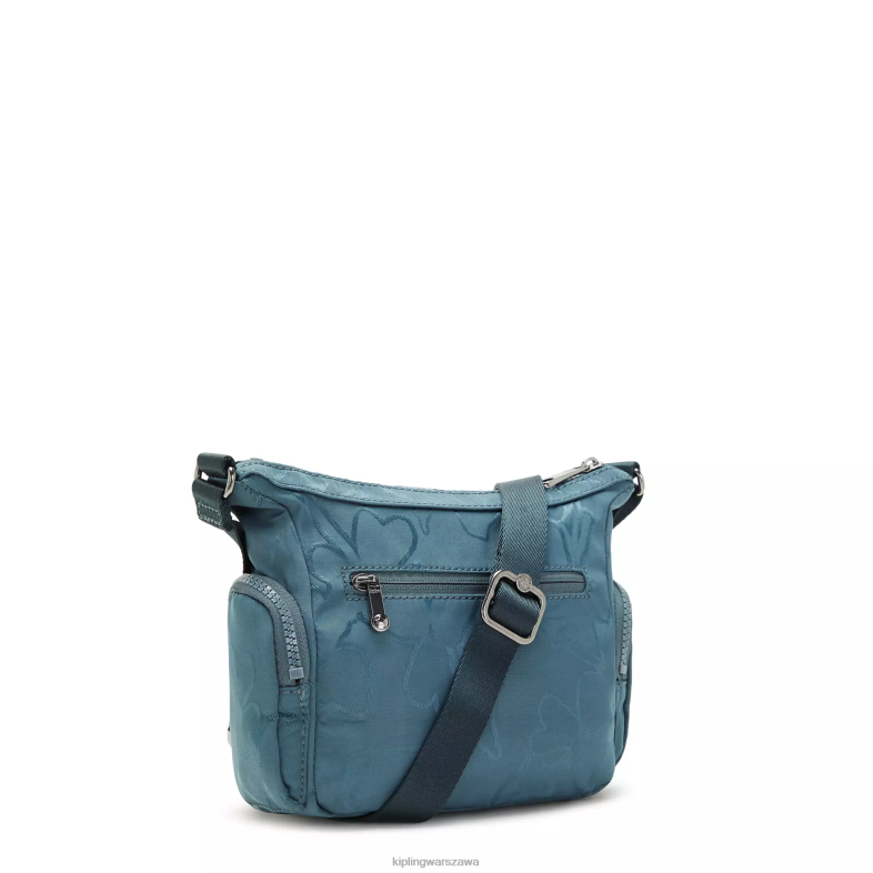 Kipling nocna szarość dla obu płci torebka na ramię gabbie z minidrukiem PXR6L102