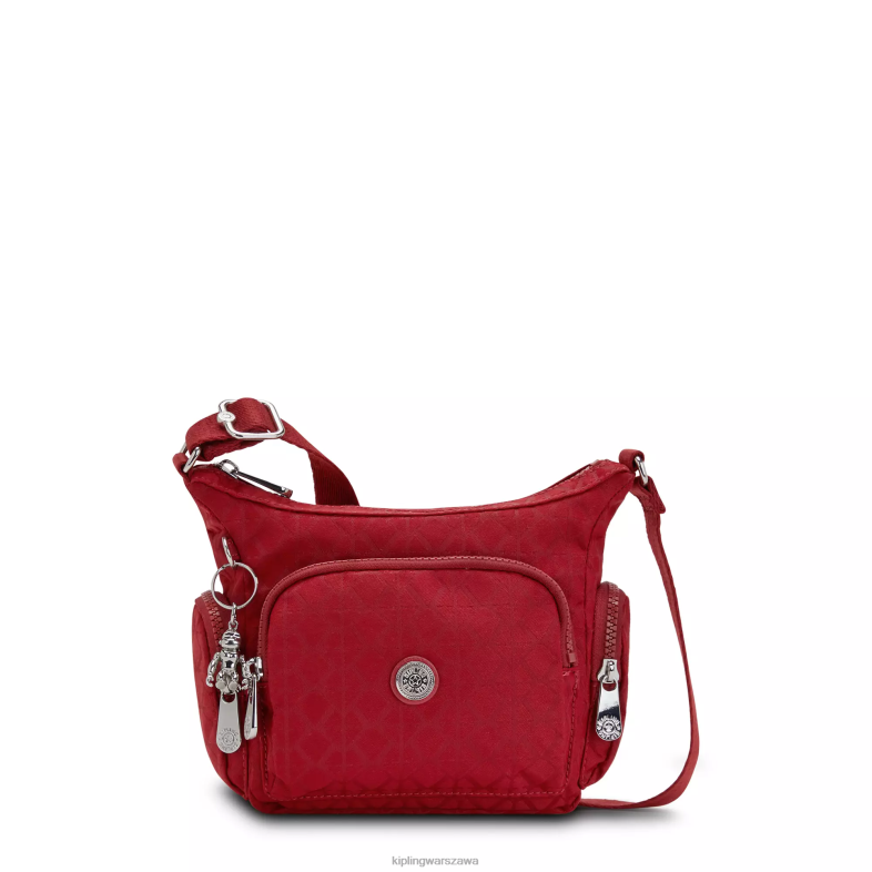 Kipling podpis czerwony dla obu płci mała torba na ramię Gabbie PXR6L73
