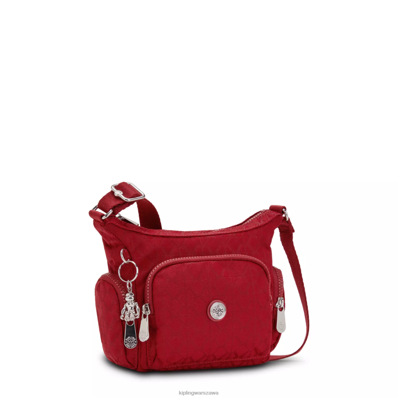 Kipling podpis czerwony dla obu płci mała torba na ramię Gabbie PXR6L73