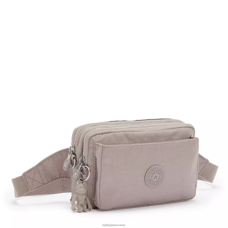 Kipling szary gris dla obu płci Wielofunkcyjna torba na ramię abanu PXR6L117