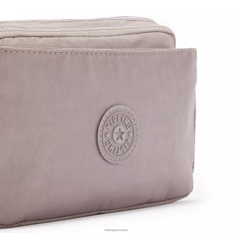 Kipling szary gris dla obu płci Wielofunkcyjna torba na ramię abanu PXR6L117