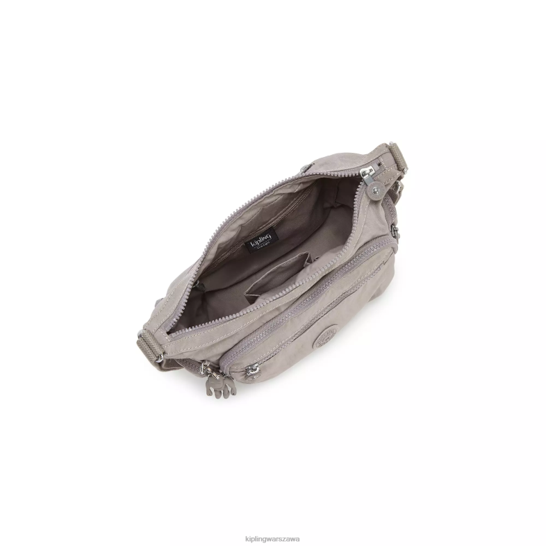 Kipling szary gris dla obu płci mała torba na ramię gabbie PXR6L158