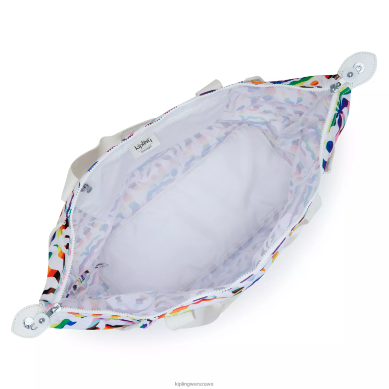 Kipling tęczowa palma dla obu płci torba na zakupy ze średnim nadrukiem PXR6L261