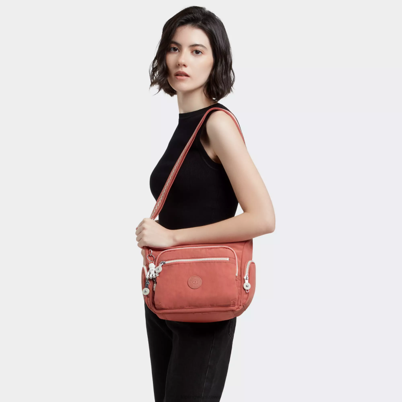 Kipling vintage różowy dla obu płci mała torba na ramię gabbie PXR6L165