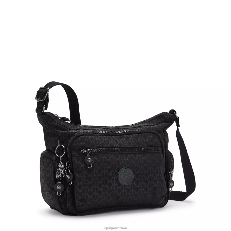 Kipling wytłoczony podpis dla obu płci mała torba na ramię gabbie PXR6L233