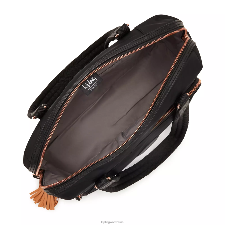 Kipling czarna róża dla obu płci Torba na ramię na laptopa Linza 15\". PXR6L244