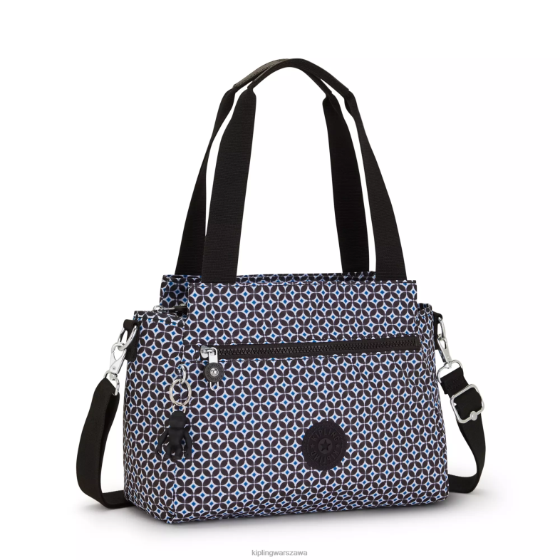Kipling czarniawa dachówka dla obu płci Torba na ramię z nadrukiem elysia PXR6L239