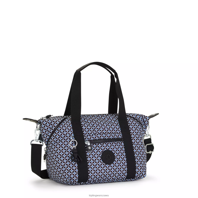Kipling czarniawa dachówka dla obu płci artystyczna torba na ramię z minidrukiem PXR6L42