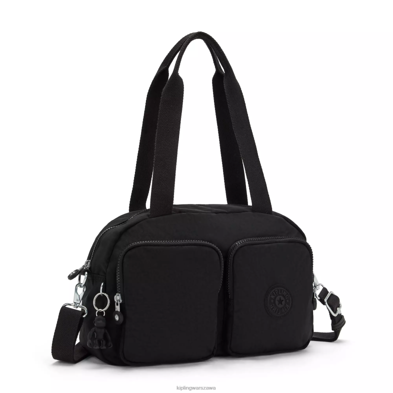 Kipling czarny noir dla obu płci fajna torba na ramię PXR6L224