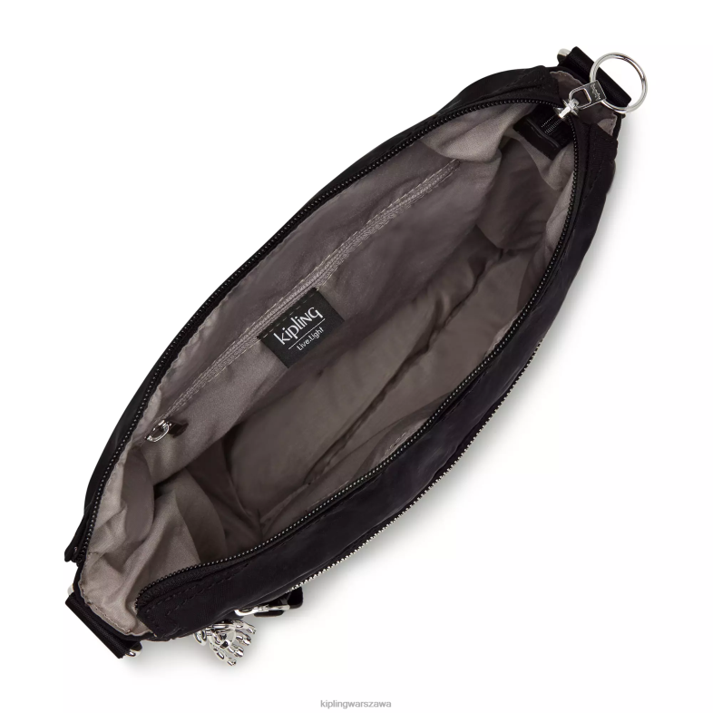 Kipling czarny noir dla obu płci oswin torba na ramię PXR6L247