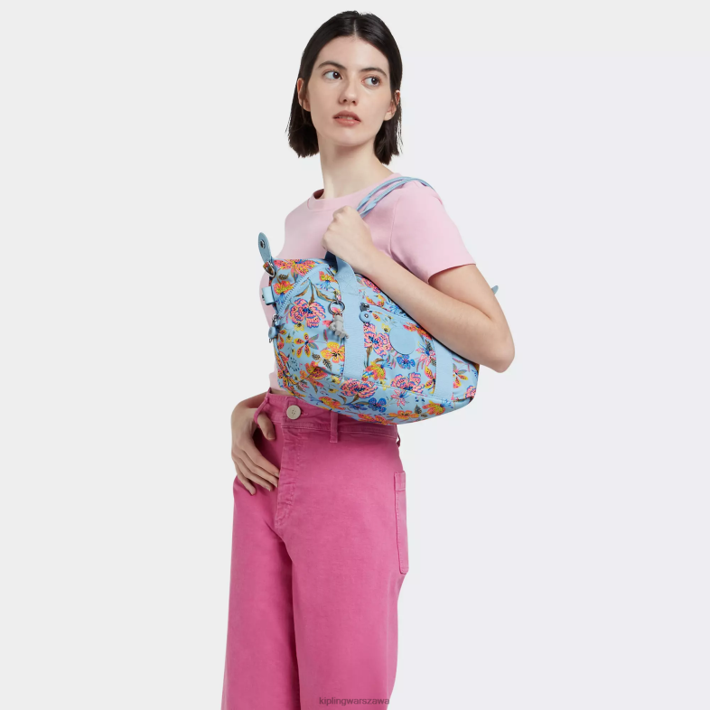 Kipling dzikie kwiaty dla obu płci artystyczna torba na ramię z minidrukiem PXR6L4