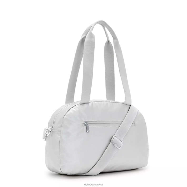 Kipling jasny metaliczny dla obu płci Fajna torba na ramię Defeametallic PXR6L206