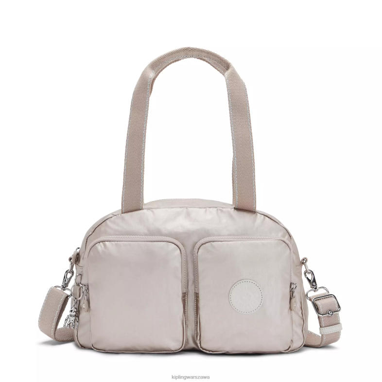 Kipling metaliczny blask dla obu płci Fajna torba na ramię Defeametallic PXR6L207