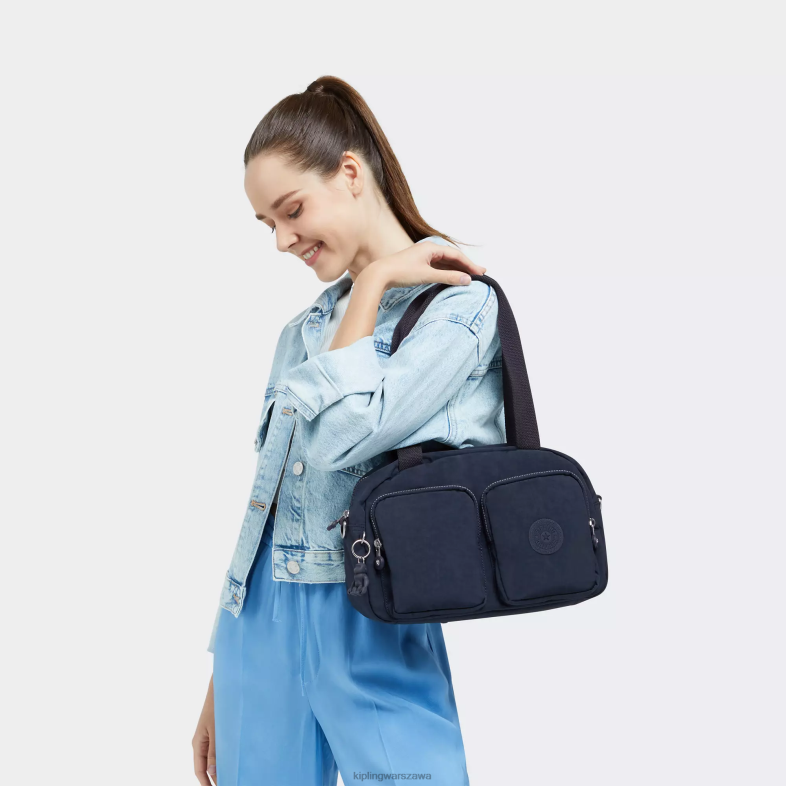 Kipling niebieski niebieski dla obu płci fajna torba na ramię PXR6L225