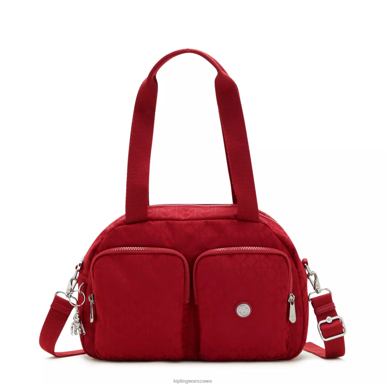 Kipling podpis czerwony dla obu płci fajna torba na ramię PXR6L199