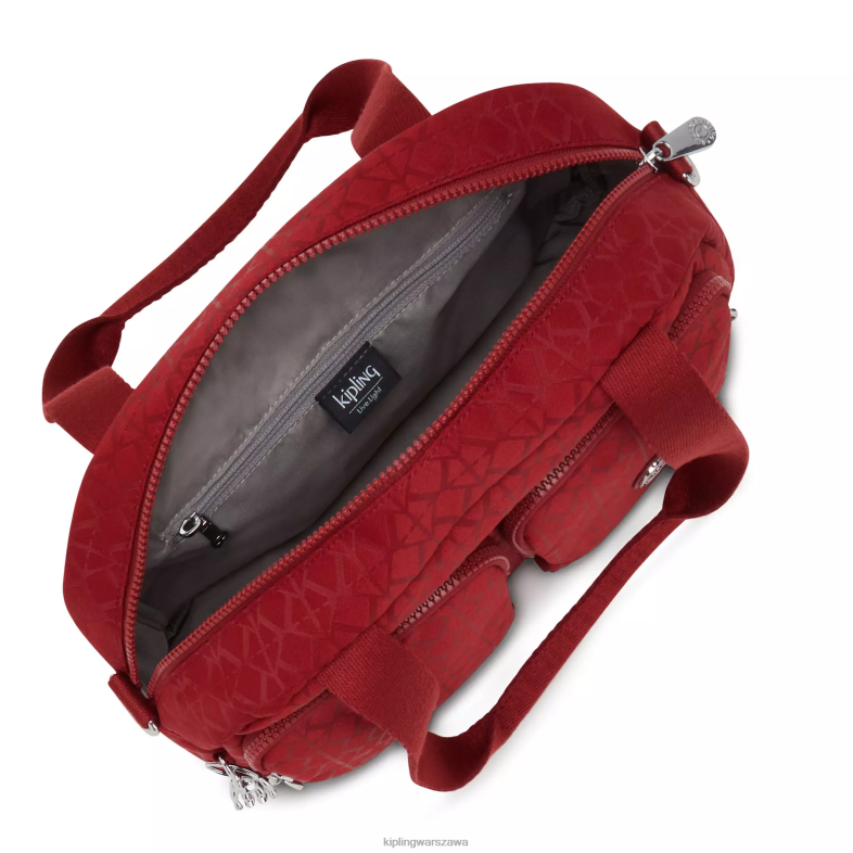 Kipling podpis czerwony dla obu płci fajna torba na ramię PXR6L199