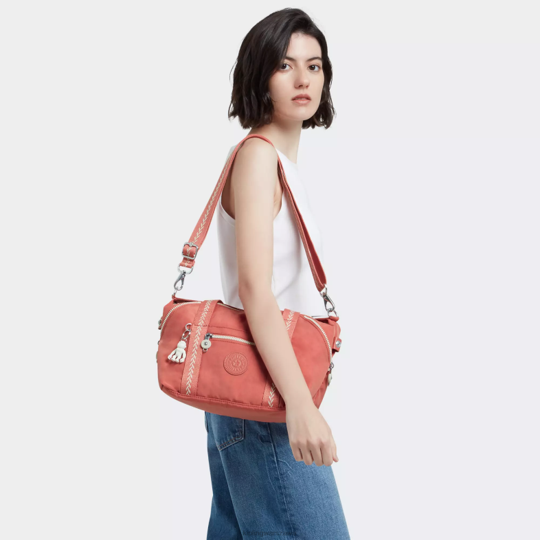 Kipling vintage różowy dla obu płci artystyczna mini torba na ramię PXR6L41
