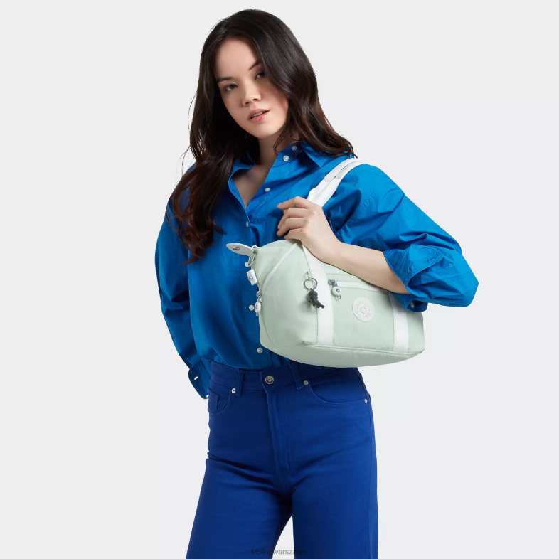 Kipling zwiewna zieleń dla obu płci artystyczna mini torba na ramię PXR6L39